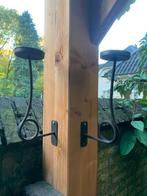 2x smeedijzeren wandkandelaars, Antiek en Kunst, Ophalen of Verzenden, Overige materialen