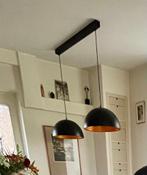 2 zwarte hanglampen op plafond balk., Ophalen, Zo goed als nieuw, Metaal, Minder dan 50 cm