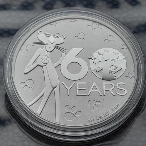 2024 Pink Panther 60th Anniversary 1 oz zilver, Postzegels en Munten, Munten | Oceanië, Zilver, Verzenden