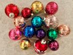 ⭐️ Set vintage gekleurde kerstballen kerst gekleurd kerstbal, Ophalen of Verzenden, Gebruikt