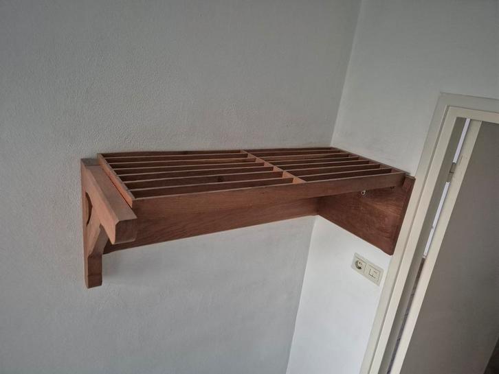 Houten Wandkapstok met Hoedenplank, Huis en Inrichting, Woonaccessoires | Kapstokken, Gebruikt, Wandkapstok, Minder dan 100 cm