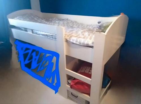 Halfhoogslaper met ruimte voor loungekussens, Kinderen en Baby's, Kinderkamer | Stapelbedden en Hoogslapers, Gebruikt, Halfhoogslaper