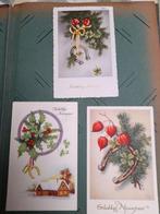 Oude Nieuwjaarskaarten jaren 50 met hoefijzer en klavertje 4, Verzamelen, Ansichtkaarten | Themakaarten, Ophalen of Verzenden