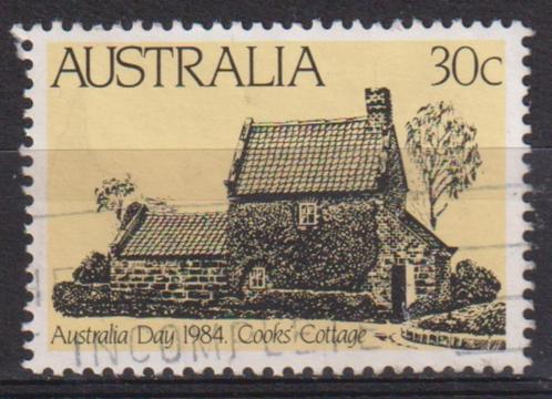 Australië 1984 De Dag Cook huisje Melbourne, Postzegels en Munten, Postzegels | Oceanië, Gestempeld, Ophalen of Verzenden