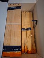 65 Houten Piketpaaltjes, Tuin en Terras, Tuinhekken en Hekwerk, Ophalen, Nieuw, Hout, Overige typen