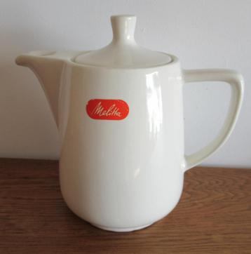 Crème Melitta koffiepot, gaaf, inhoud 1 liter beschikbaar voor biedingen