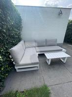 Luxe Aluminium Loungeset met Kussens, 5 zitplaatsen, Aluminium, Ophalen of Verzenden, Zo goed als nieuw