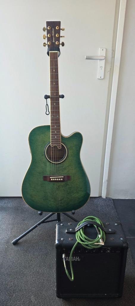 Semi akoestische gitaar Dreadnought, Muziek en Instrumenten, Snaarinstrumenten | Gitaren | Akoestisch, Zo goed als nieuw, Western- of Steelstringgitaar