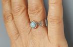 zilveren ring met natuurlijke Larimar steen zilver 925, Sieraden, Tassen en Uiterlijk, Ringen, O.T., Blauw, Nieuw, Ophalen of Verzenden