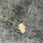 14k gouden ketting fatima hand model, Ophalen of Verzenden, Zo goed als nieuw, Goud