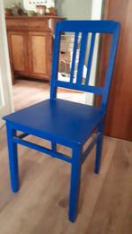 Vintage stoel blauw, Huis en Inrichting, Stoelen, Ophalen, Zo goed als nieuw, Blauw, Eén