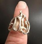 Abstracte Brutalist Modernist Vintage Ring Maat 18, 18 tot 19, Gebruikt, Ophalen of Verzenden, Dame