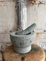 Vijzel met stamper - Grijs graniet, Ophalen of Verzenden