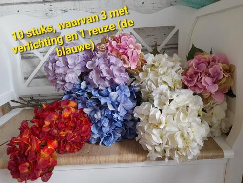 Kunstbloemen hortensia's, Huis en Inrichting, Woonaccessoires | Kunstplanten en Kunstbloemen, Binnen, Verzenden