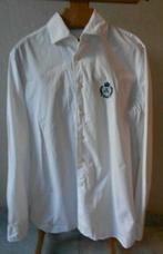 Corneliani Id casual overhemd maat 44 Lang 100% katoen, Corneliani, Wit, Ophalen of Verzenden, Gedragen