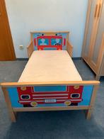 Brandweerkinderbed met matras, deken en beddengoed, Ophalen, 70 tot 85 cm, 140 tot 160 cm, Zo goed als nieuw