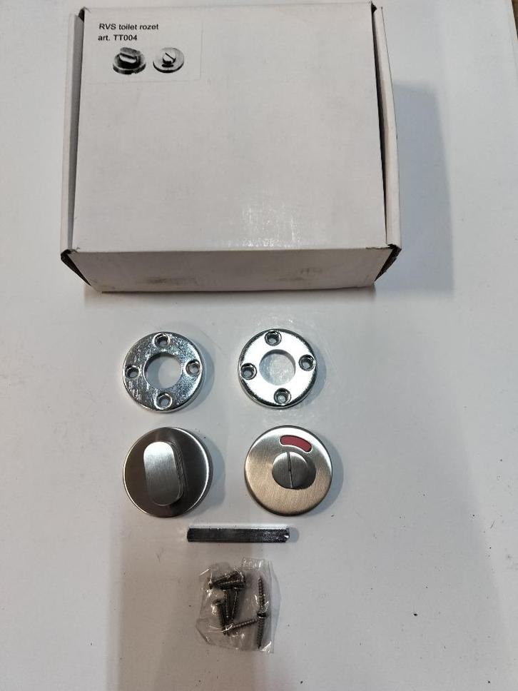 Toilet - badkamer vrij-bezet rozet rvs, Huis en Inrichting, Badkamer | Badtextiel en Accessoires, Nieuw, Overige typen, Overige kleuren