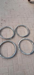 VW kever set van 4 rvs wielringen 15 inch, Auto diversen, Wieldoppen, Ophalen of Verzenden, Gebruikt