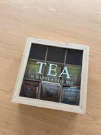 Houten theedoos met glazen deksel, Ophalen of Verzenden, Zo goed als nieuw, Overige houtsoorten, Minder dan 50 cm