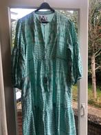 Pearl and Caviar wijde maxi jurk katoen mint/turquoise M/L, Pearl and Caviar, Blauw, Gedragen, Onder de knie