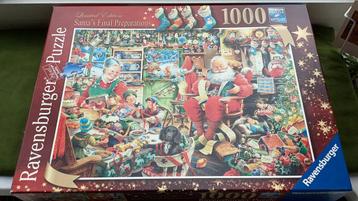 Ravensburger kerstpuzzel.Santa’s Final Preparations.1000 st. beschikbaar voor biedingen