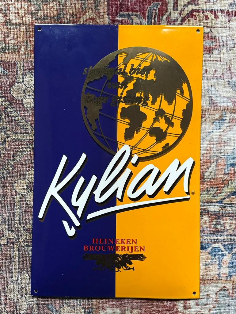 Kylian Heineken Reclamebord - Origineel, Ophalen of Verzenden, Zo goed als nieuw, Reclamebord