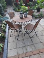 bistro tuinset, Ophalen, Gebruikt, Rotan, 4 zitplaatsen