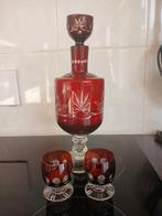 Oud Boheems Kristal Setje, Ophalen of Verzenden