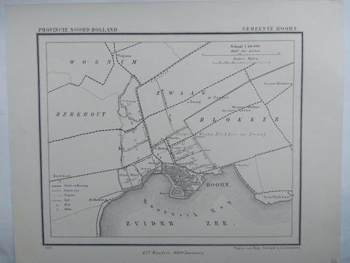 18 / Hoorn Litho uit 1867 van J. Kuyper, Antiek en Kunst, Kunst | Litho's en Zeefdrukken, Ophalen of Verzenden