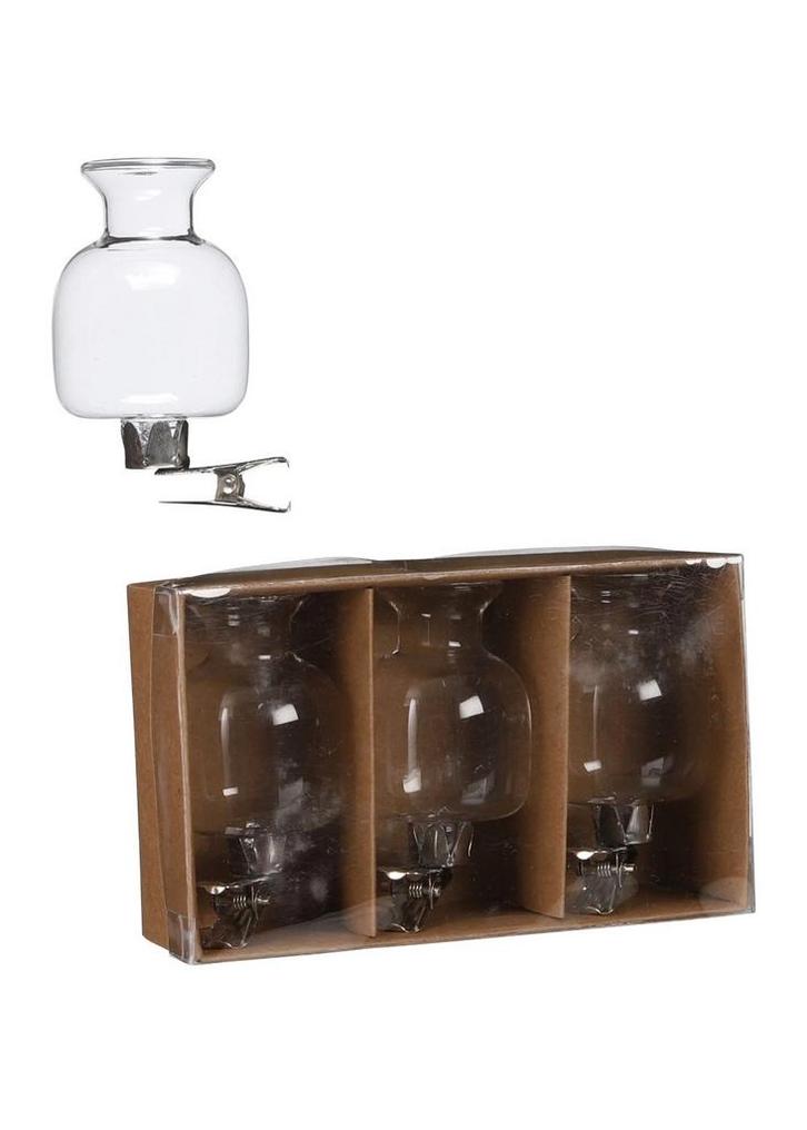 Glazen clip vaas - vaasjes, Huis en Inrichting, Woonaccessoires | Overige, Nieuw, Ophalen of Verzenden