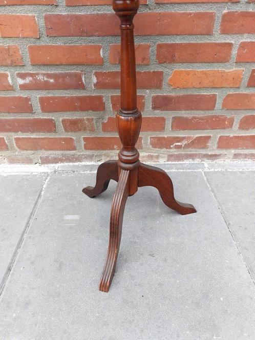 Mahoniehouten WijnTafeltje / bijzettafeltje met Leren Inleg., Antiek en Kunst, Antiek | Meubels | Tafels, Ophalen of Verzenden