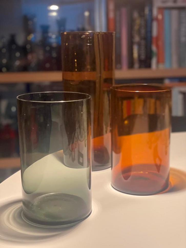 Nuutajärvi, Finland: 2 'Purtilo' vazen 18 cm 1963 - 1974, Antiek en Kunst, Antiek | Glas en Kristal, Ophalen of Verzenden