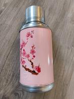 Vintage Deer Brand Thermosfles roze met bloesemtak, Ophalen of Verzenden, Gebruikt