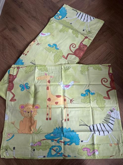 Dieren dekbedovertrek overtrek 100% katoen 140x200cm ZGAN, Kinderen en Baby's, Kinderkamer | Beddengoed, Zo goed als nieuw, Dekbedovertrek