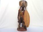 beeld van een krijger (55 cm.) - Hout - Afrika, Ophalen of Verzenden