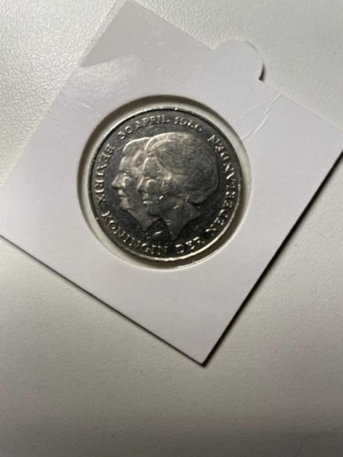 2,5 gulden dubbelportret 30 april 1980 in munthouder, Verzamelen, Koninklijk Huis en Royalty, Nieuw, Overige typen, Nederland