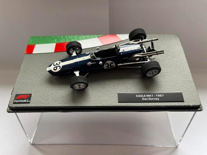 Eagle MK1 – Dan Gurney – 1967 | schaal 1:43, Hobby en Vrije tijd, Modelauto's | 1:43, Zo goed als nieuw, Auto, Overige merken
