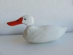 Vintage houten witte lokeend handgemaakt, Antiek en Kunst, Ophalen of Verzenden