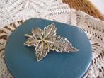 Broche * blad van boom * Esdoorn ? *, Sieraden, Tassen en Uiterlijk, Broches, Ophalen of Verzenden, Zo goed als nieuw, Zilver