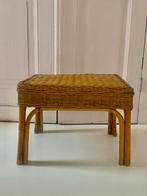 Vintage bamboe kruk, bijzettafel; footstool, Huis en Inrichting, Krukjes, Ophalen of Verzenden, Hout