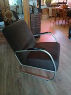 Retro fautteuil thonet gipsen  stijl bruin rib, Huis en Inrichting, Fauteuils, Ophalen, Zo goed als nieuw
