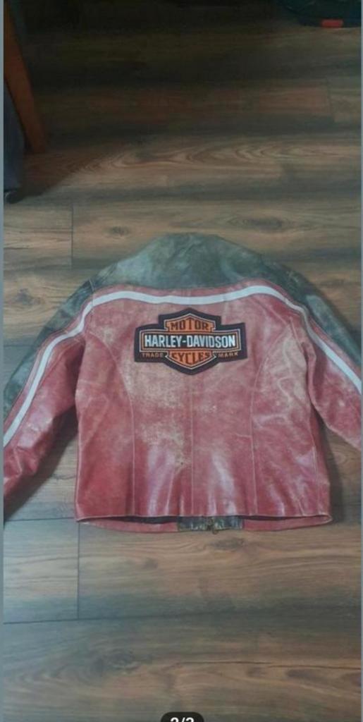 Lederen Harley-Davidson jas, Kleding | Heren, Jassen | Winter, Zo goed als nieuw, Maat 52/54 (L), Zwart, Ophalen of Verzenden