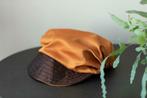 Nieuwe pet, hoed, fiddler paperboy model oker, donker bruin, Ophalen of Verzenden, Nieuw, One size fits all, Pet