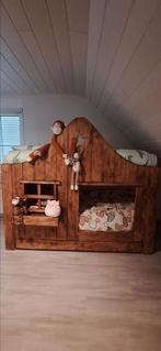 Mooi stevig stapelbed, Huis en Inrichting, 100 cm, Eenpersoons, Bruin, 210 cm