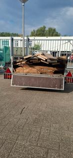 2 aanhangers vol met steigerplanken, Tuin en Terras, Haardhout, Minder dan 3 m³, Ophalen, Overige houtsoorten, Blokken