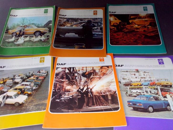 5x DAF Automagazine 1970: 33, 44, 55, 55 Coupé, 44/55 Combi, Boeken, Auto's | Folders en Tijdschriften, Zo goed als nieuw, Overige merken