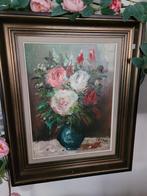 Vintage olieverfschilderij op doek foto 1 t/m 5