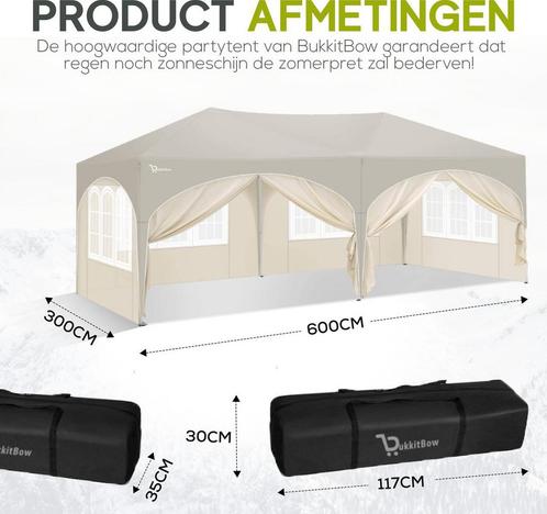 Easy pop up partytent beige 6x3, Tuin en Terras, Partytenten, Nieuw, Partytent, Minder dan 5 meter, Minder dan 4 meter, Ophalen of Verzenden