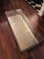 Made Salontafel - goud glas messing, Ophalen, 100 tot 150 cm, 50 tot 100 cm, Minder dan 50 cm