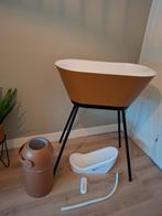 We-too babybad op standaard + luieremmer Roestbruin, Ophalen of Verzenden, Zo goed als nieuw, Badje, Standaard